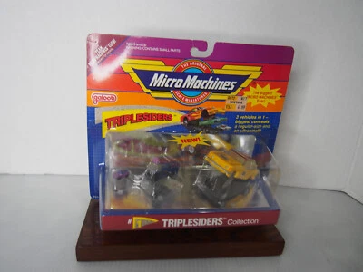 Micro Machines Triplesiders Set #1 Studebaker Yellow 18 Complete Galoob RARE - Image 1 of 3