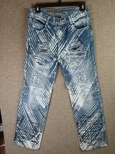 Women's Distressed Jeans Size 16 Maker Is Denim/Rivets. - Picture 1 of 13