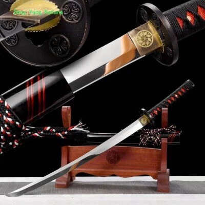 Blood Weep Espejo Superficie Wakizashi Japón Samurai Espada Katana 1095 Acero al Carbono Foto 1 de 4