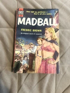 📒FREDRIC BROWN Madball 1953 Dell 2E ERSTAUSGABE Vintage Taschenbuch 3951 - Bild 1 von 12