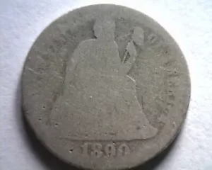 1890 MONEDAS BOBS MONEDA DE DIEZ CENTAVOS LIBERTY SENTADAS SOBRE BUENAS/BUENAS AG/G ORIGINALES - Imagen 1 de 2