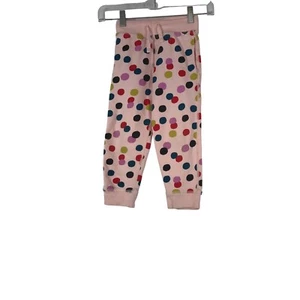 HANNA ANDERSSON - GIRLS 100CM US 4 - PINK POLKA DOTS DRAWSTRING WAIST SWEAT PANT - Picture 1 of 3