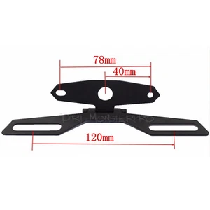 Motorcycle Dual Sport Folding License Plate Mount Tag Bracket Tail Light Holder - Picture 1 of 4