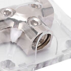 2 Way Power Distribution Block 0GA 1 in 2 Out Zinc Alloy Chrome Plated Universa