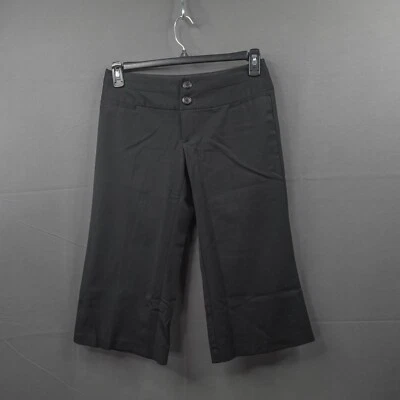 Vestido para mujer Maurices Capris 4 negro pierna ancha minimalista oficina cápsula preppy Foto 1 de 4