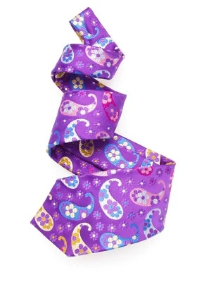 NUEVA CORBATA PAISLEY PSICODÉLICA RETRO DE LUJO DUCHAMP LONDON PARA HOMBRE - ETIQUETA NEGRA Foto 1 de 4