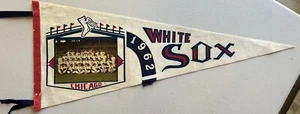 1962 CHICAGO WHITE SOX Baseball Team Photo Pennant Comiskey Park Nellie Fox - Picture 1 of 5