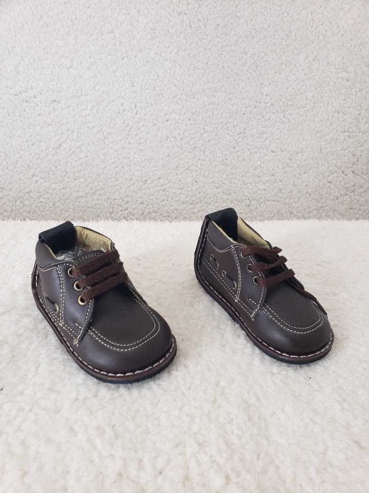 Heidi Baby мальчиков обувь 18 коричневый шнурует вверх отверстие повседневный комфорт классический крой - Изображение 1 из 4