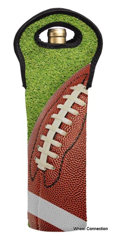 Football Neoprene Bottle Tote Insulated Bag Travel Wine Vodka Etc Cover