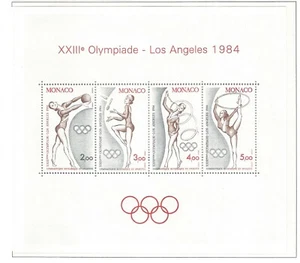 Monaco 1984 year , mint block MNH (**) sport Olympics - Picture 1 of 1
