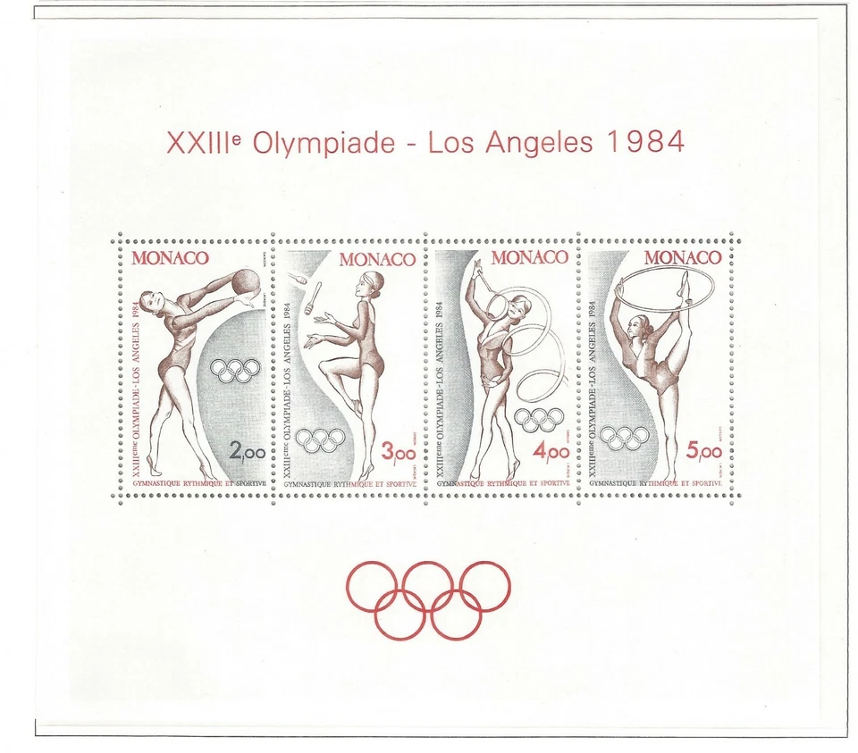 Monaco 1984 year , mint block MNH (**) sport Olympics - Image 1 of 1