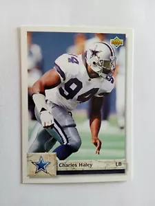1992 CHARLES HALEY FOOTBALL CARD UPPER DECK N 438 EXCELLENT - Picture 1 of 2