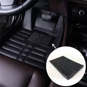 Universal Black PVC Car Floor Carpet Pad Heel Foot Mat Pedal Patch Cover 25x16cm - Picture 1 of 12