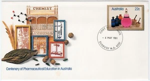 1981 FDC Australia - Centenary of Pharmaceutical Education - 22 Cent Stamps - Picture 1 of 2