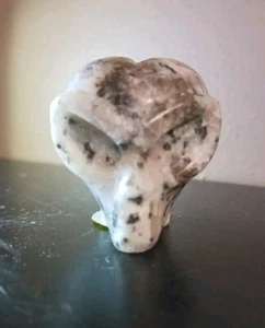 Calavera alienígena de jaspe de kiwi de 1,5 pulgadas - Imagen 1 de 6