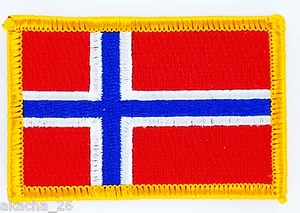 PATCH ECUSSON BRODE DRAPEAU NORVEGE INSIGNE THERMOCOLLANT NEUF FLAG PATCHE - Picture 1 of 1