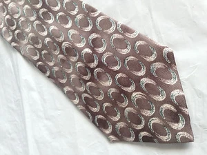 Brown Blue White SILK Tie Necktie STAFFORD  (8258) - Picture 1 of 2