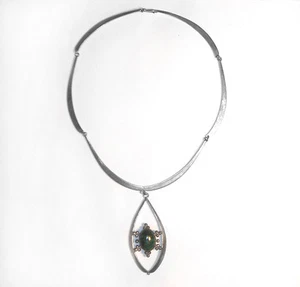 HERMOSO COLLAR EILAT MODERNISTA VINTAGE DE LEY 925 HECHO A MANO - Imagen 1 de 3