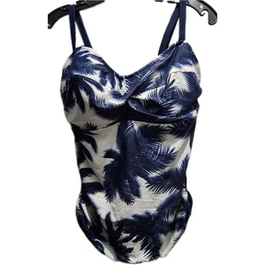 Fantasie Tankini Set 36G and Fold Over Bottom Large Blue White Carmelita Avenue - Picture 1 of 16