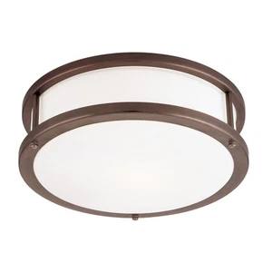 Access Lighting 50080LEDDLP Conga 16"W LED Flush Mount Drum - Bronze - Picture 1 of 1