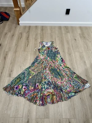 Johnny Was Nefeli Alyssa Dress Size Large Floral Maxi Colorful Unique Quality - Image 1 of 4