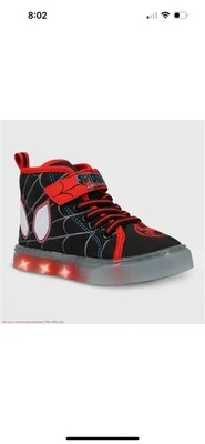 Toddler Boys' Marvel Spider-Man Hi-Top Sneakers - Black 12T - Image 1 of 3