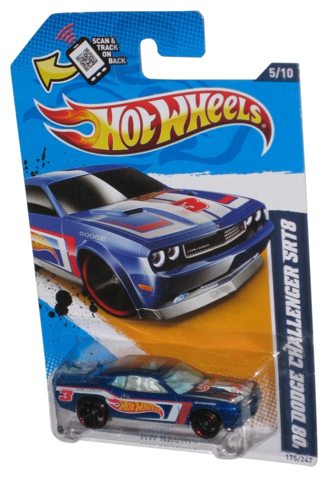 Hot Wheels '08 Dodge Challenger SRT8 (2011) Blu Hw Gara '12 Toy Auto 175/247 - Immagine 1 di 1