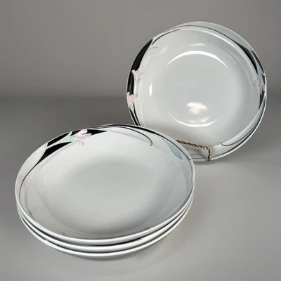 4 cuencos de flores Studio Nova Cortina sopa de cereales blanco rosa Japón LBG06 7,75"x1,5" Foto 1 de 4