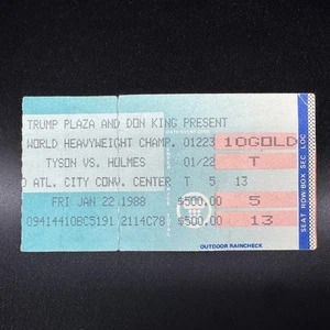 1988 MIKE TYSON VS LARRY HOLMES TICKET STUB HEAVYWEIGHT BOXING - Picture 1 of 2