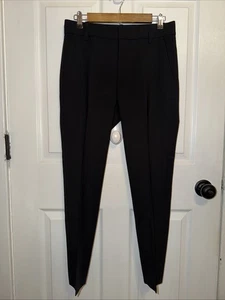 Pantalones de vestir VINCE cónicos de lana negros talla 4 tiro medio - Imagen 1 de 7