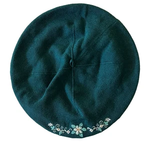 NWT Janie and Jack 2T 3 Floral Embroidered Beret Hat Art Nouveau Fairy - Imagen 1 de 3