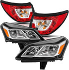 Fits for 2013-2017 Chevy Traverse Headlight & Tail Light Assembly Pair Set [Halo