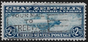 US C15, Used. $2.60 Graf Zeppelin. 2024 Scott Cat. $550. FREE INSD. SHIPPING! - Picture 1 of 2