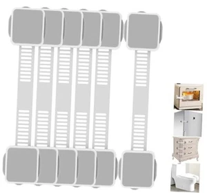 Baby Proofing Safety Locks Child Safe for Cabinet Drawer Fridge Oven 6 Pack - Picture 1 of 7