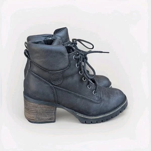 Crown Vintage Calista Black Lace Up Booties Size 7.5 - Picture 1 of 19