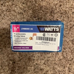 Watts LFMMVM1-US lead free Thermostatic Mixing Valve 1/2" - Picture 1 of 5