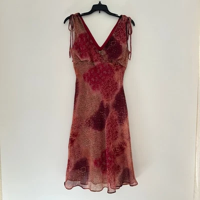 Vintage Y2K Womens Red Babydoll Midi Dress Size 7/8 Fairy Grunge Whimsical Boho - Image 1 of 4