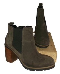 Crevo India Charcoal Suede Alicia Ankle Boots 8 M - Picture 1 of 11