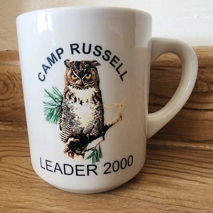 Taza de colección Boy Scouts of America Camp Russell LEADER 2000 con búho BSA - Imagen 1 de 8