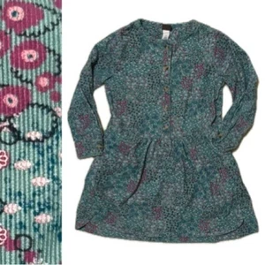 Vestido estampado floral de pana fina Tea Collection para niñas talla 4 XS manga larga - Imagen 1 de 10