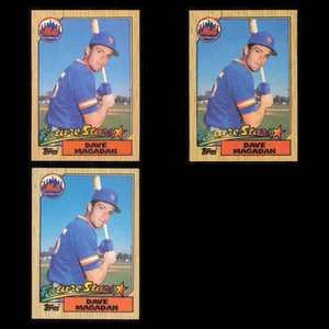 Dave Magadan Rookie Lot 3 Baseball Cards 1987 Topps New York Mets Set Collection - Picture 1 of 5