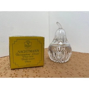 Crystal Jelly Jar Pear Shape Trinket Stash Dish Nachtmann Birnendose "Orion"  - Picture 1 of 8