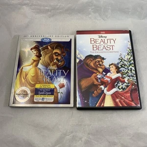 Disney Beauty and the Beast Blu-Ray & DVD with Enchanted Christmas DVD - Picture 1 of 17