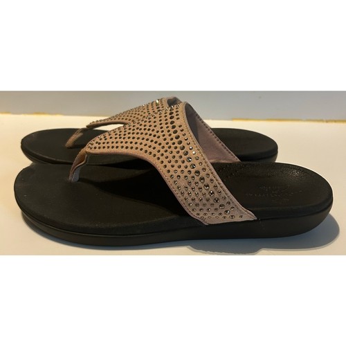 Sandali donna Clarks abbronzati cloudsteppers bejeweled taglia 9