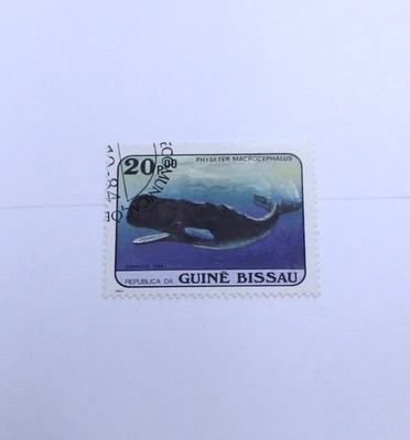Guinea Bissau Guine Ocean Whale Postage Stamp - Изображение 1 из 2