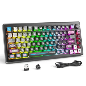 K732 Wireless Mechanical Keyboard, Anodized All Aluminum Alloy, Cyber Mecha S... - Picture 1 of 7