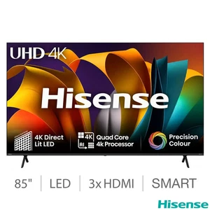 Hisense 85A6NTUK 85 Inch LED Freely Smart TV  4K UHD with HDR10+ *BRAND NEW* - Picture 1 of 8