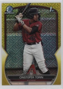 2023 Bowman Chrome Prospects Mega Box Yellow Mojo Refractor /75 Cristofer Torin - Picture 1 of 3