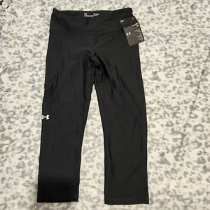 Under Armour Capri Leggings Medium Schwarz High Rise Kompression mit Tasche.  Neu - Bild 1 von 10