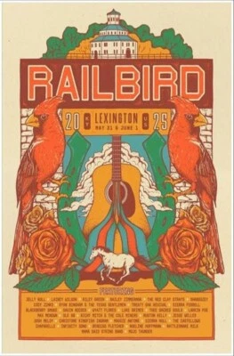 Railbird Festival May 31 & June 1 2025 Lexington, KY Poster - Wall Decor - Image 1 of 4